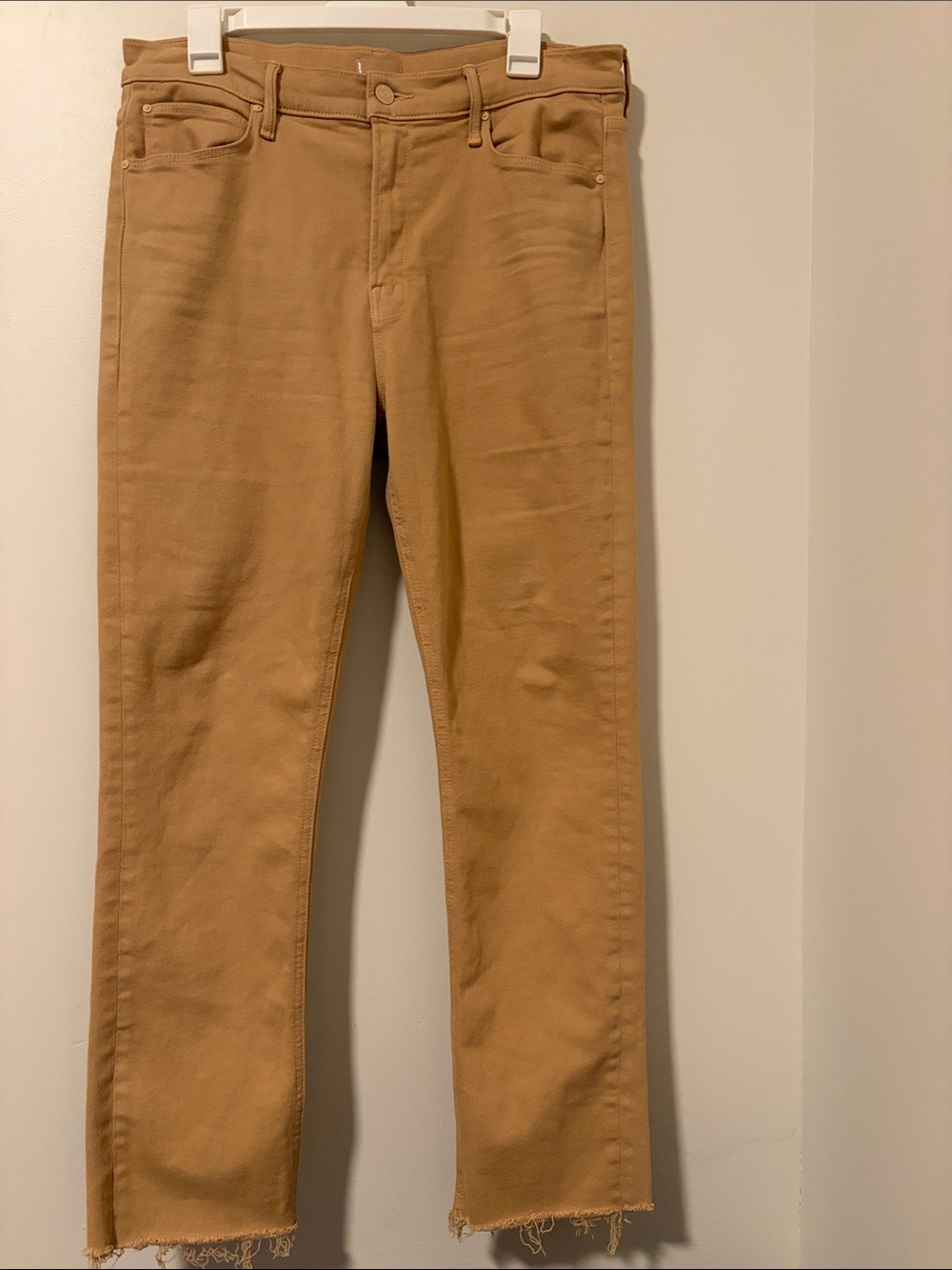 MOTHER The Mid Rise Dazzler Ankle Fray Jeans